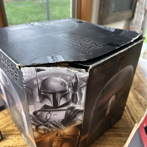 Star Wars Black Series Boba Fett Re-Armored Electronic Helmet W/Box Cosplay - Picture 9 of 11